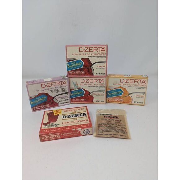 NEW VINTAGE SEALED D-ZERTA GELATIN DESSERT MIX - Picture 1 of 6